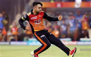 Afghan cricketer Rashid Khan - a right-handed batsman